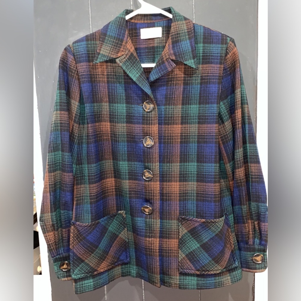 Pendleton Green Tartan Women’s Blazer 70’s Vintage
